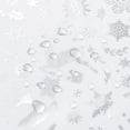thumbnail image 5 of Christmas Tablecloth 60×104 Inch, Silver Snowflake Christmas Table Cloth for Winter, Elk Christmas Tablecloths, Waterproof Xmas Table Cover for Table, Kitchen, Dining, Holiday, Rectangle, 5 of 5