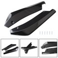 thumbnail image 2 of 2x Car Auto Rear Bumper Lip Diffuser Splitter Canard Protector Top Gloss Black, 2 of 11