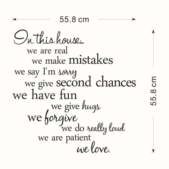 in This House We Do Wall Decals Family Rules Quotes Sayings Vinyl Wall Art Stickers