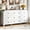 White, variant on GALAXHERO Farmhouse 9 Drawer Wood Dresser, 63" Wide Storage Organizer with Double Rustic Handles, TV Stand for 70" TV, Chest of Drawers for Bedroom, Living Room, White