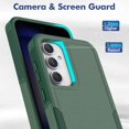thumbnail image 3 of Decase Heavy-Duty Rugged Case for Samsung Galaxy S23 FE,Dual Layer Military Grade Drop Protection Anti-Fingerprint Anti-Scratch Hard Back Cover Silicone Bumper Shockproof Protective Case,Darkgreen, 3 of 5