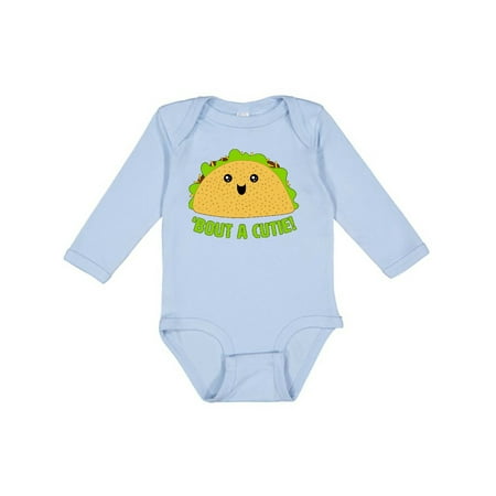 

Inktastic Taco Bout a Cutie Cute Taco Pun Gift Baby Boy or Baby Girl Long Sleeve Bodysuit