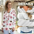 thumbnail image 6 of DISNIMO Butterfly Flower Printed Hoodies for Women Long Sleeve Sweatshirts Waffle Pullover Tops Fall Winter Clothes, XL, 6 of 7