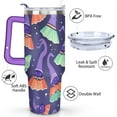 thumbnail image 3 of Cartoon Halloween Pumpkin 40 oz Coffee Tumbler with Handle Stainless Steel Coffee Travel Mug Decorative Thermal Insulated Coffee Mug for Spring Summer Camping Outdoor, 3 of 7