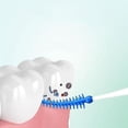 thumbnail image 2 of 200pcs Interdental Brushes Sticks Picks Blue Dental Floss Teeth Tooth Toothpick, 2 of 3