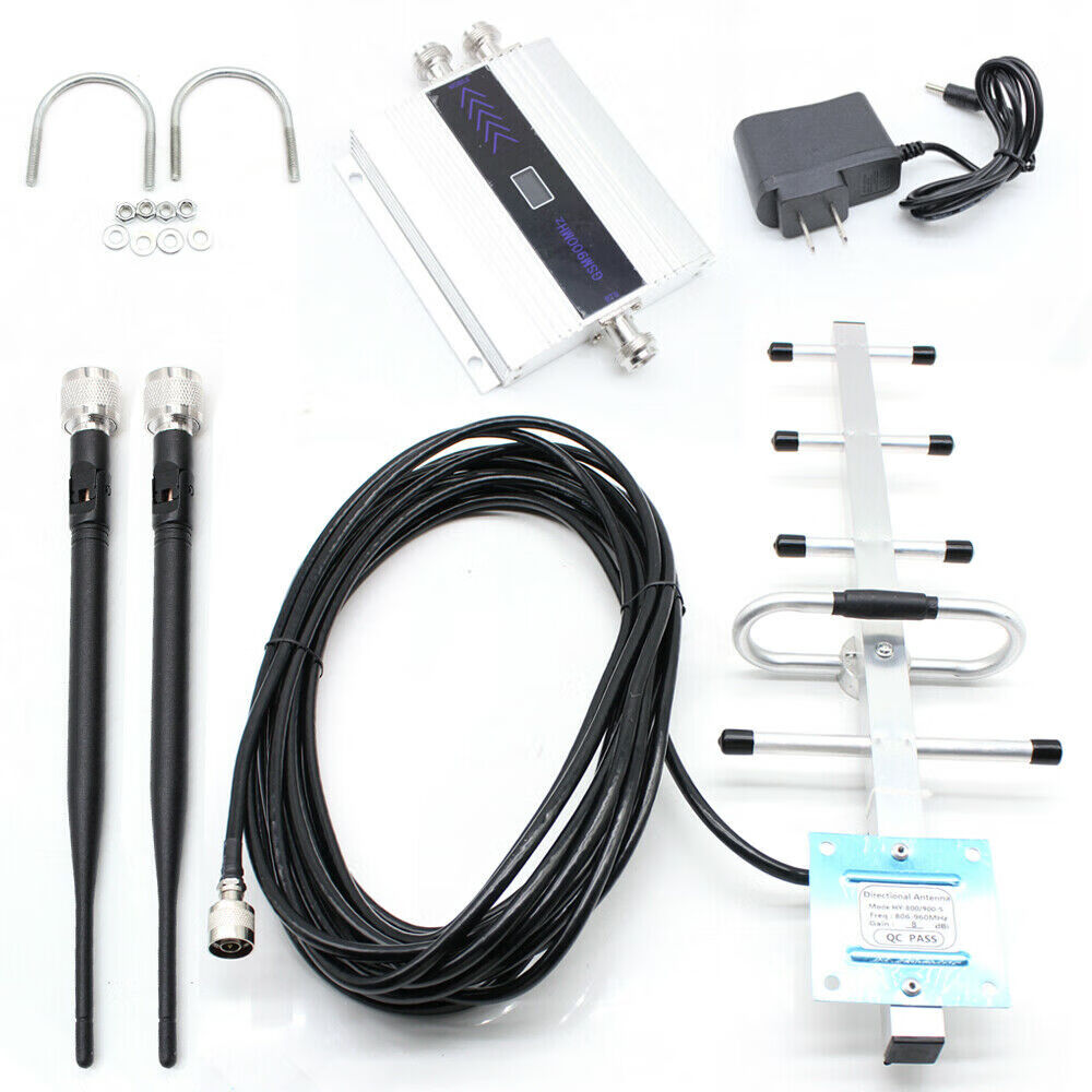 Cell Phone Signal Booster Amplifier Repeater GSM 900MHz Mobile 2G 3G 4G Yagi Kit