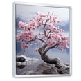 thumbnail image 2 of Designart "Pink blossom Serenity I" Floral & Botanical Floater Framed Wall Decor, 2 of 7
