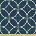 thumbnail image 2 of Ambesonne Navy Blue Fabric by the Yard Upholstery, Nautical Nested Shapes, 3 Yards, White Indigo, 2 of 5