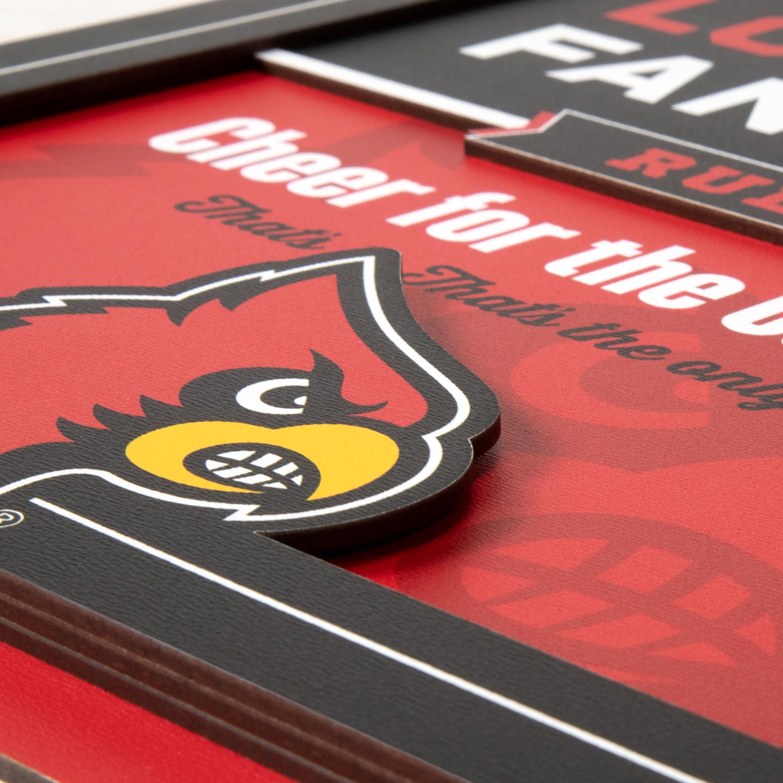 YouTheFan NCAA Louisville Cardinals Fan Rules 3D Wall Art