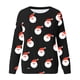 thumbnail image 2 of Gibobby Sudaderas de Navidad para Mujer Navidad manga larga cuello redondo moda casual invierno y otoño pulóver sudadera(Negro,CH), 2 of 3