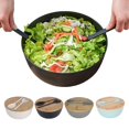 thumbnail image 2 of 113oz Salad Bowl with Lid Fork Spoon Eco-Friendly Large Bamboo Fiber Salad Serving Set for Home Kitchen Lightweight Mixing Bowl for Salad Fruit Pasta, 2 of 7