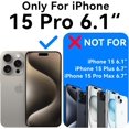 thumbnail image 2 of iPhone 15 Pro Case Clear, Slim Shockproof Phone Cases for iPhone 15 Pro 2023, 2 of 5