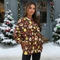 thumbnail image 2 of SCRAWLGOD Chocolate Daisy Floral Lemon Brown Pullovers for Women with Pockets Long Sleeve Crewneck Sweatshirts Fall Casual Cozy Clothes Lightweight Stylish Tops for Work Sport, L, 2 of 7