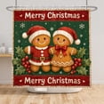 thumbnail image 5 of Tchckioa Merry Christmas Gingerbread Shower Curtain for Bathroom,72x84 Inch Waterproof Hooks Bath Curtain Decor, 5 of 5