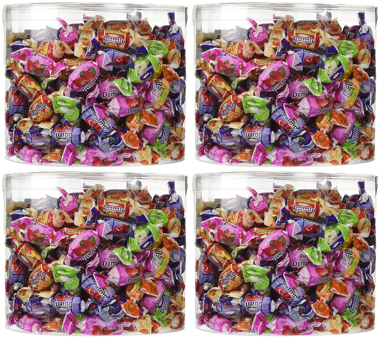Damla Colombina Fancy Filled Soft Candy -Assortment, 800g - 28.22oz (1 Pack) Pack of 4
