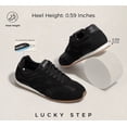thumbnail image 6 of LUCKY STEP Retro Fashion Sneakers Thin Sole Lightweight Casual Shoes,Black,Womens, 6 of 10