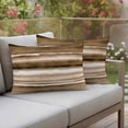 thumbnail image 2 of Outdoor Waterproof Pillow Covers Modern Ombre Brown on White Decorative Throw Pillow Protectors,Pillowcase Cushion Cases for Patio Sofa Garden Couch,20x12in,Pack of 2, 2 of 14