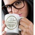 thumbnail image 2 of 3dRose, Gift For 22nd Anniversary - Gold Text For Celebrating Wedding Anniversaries - 22 Years Married Together, 11oz Magic Transforming Mug, 2 of 8