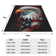thumbnail image 3 of Honeii USA Bald Eagle Print Fleece Blanket - Throw Blanket for Bed, Sofa, Couch, Camping, and Travel , Microplush Ultra Soft Warm Blanket-40"x30", 3 of 7