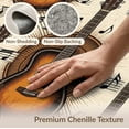 thumbnail image 6 of ODIKA Notes Vintage Rock Distressed Grunge Border Hip Guitar Music Refined Structured for Home Office, Gaming Room, Under Desk, Non-Slip Chair-Friendly, 6 of 7