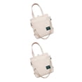 thumbnail image 4 of Sonducket Bolso de hombro informal, bandolera de Color sólido, bolso cuadrado, correa ajustable, bolsa de moda, accesorios para la escuela universitaria Beige 2piezas Sonducket CBP572673, 4 of 6