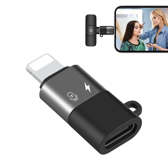PULUZ USB-C / Type-C to 8 Pin OTG Adapter (Black)