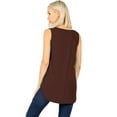 thumbnail image 3 of Womens Sleeveless Round Neck Relaxed Fit Tank Top, 3 of 5