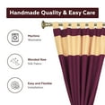 thumbnail image 3 of Maroon Gold Tab Top Raw Silk Curtain (43 in. x 108 in.) With Tieback -Pair, 3 of 5