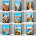 thumbnail image 2 of Póster de viaje de España, París, Gran Canaria, Barcelona, Madrid, Granada, cuadro sobre lienzo, arte de pared, imagen para decoración del hogar y la sala de estar, 2 of 5