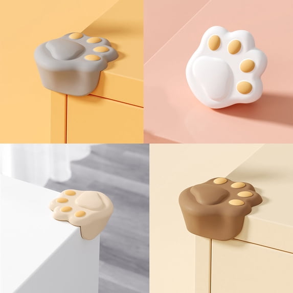 Visland 4PCS/Set Corner Guards,Baby Proofing Table Corner Protectors,Animal Paw Corner Covers for Furniture Sharp Corner