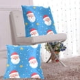 thumbnail image 6 of Christmas Cute Santa Faces Stars Throw Pillow Covers Pillowcases 18 x 18 Inch Home Decor 2 Packs for Bedroom Sofa, 6 of 6