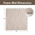 thumbnail image 2 of 24 in. x 24 in. x 0.47 in. White Wood Grain EVA Interlocking Foam Floor Mat for Exercise, Protect Flooring (4-Pack), 2 of 5