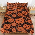 thumbnail image 6 of 3 Pcs Soft Bedding Set, Includes 1 Duvet Cover with Zipper And 2 Pillow Shams,Cartoon Pumpkin Citrus Stem Twin(86"x70"), 6 of 8