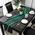 thumbnail image 3 of Marble Green Table Runner 90 Inches Long, Retro Abstract Ombre Gold Nature Cracks Kitchen Coffee Dining Table Decoration for Home Party Birthday Wedding Home Decor 13x90 Inches, 3 of 8