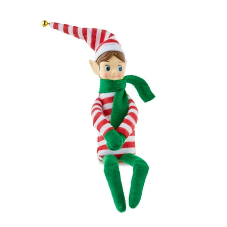 Mr. Christmas 6.5" Decorative Elf with Red Stripe Hat