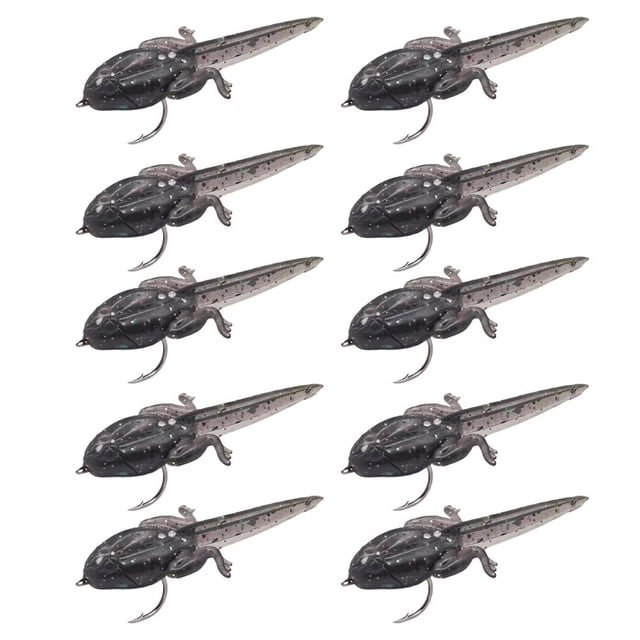 Pre-Rigged Tadpole Lures, 1.5 in, Floating Soft Plastic Bait, Lifelike Action to Attract Multiple Fish Species, Perfect for Bass Fishing in Lakes and Rivers