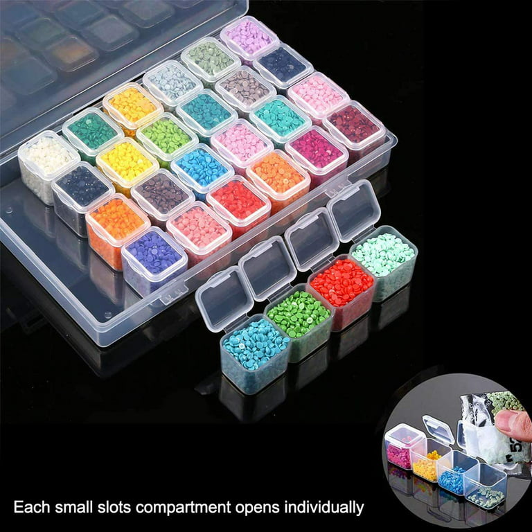 DIY Diamond Painting Tools Diamond Dots Accessories Kit,Diamond Embroidery  Box with 28 Slots for Diamond Painting Art - AliExpress