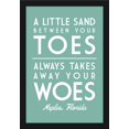 thumbnail image 1 of Naples, Florida - A Little Sand Between Your Toes - Simply Said - Lantern Press Artwork (16x24 Giclee Art Print, Gallery Framed, Black Wood), 1 of 1
