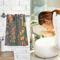 thumbnail image 7 of Yayeee 2 Pack Hand Towels for Bathroom 100% Cotton 16" x 28" Soft Absorbent Kitchen Towel, Forest Mushroom, 7 of 7