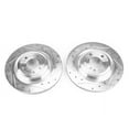 thumbnail image 2 of Power Stop Rear Pair of Drilled and Slotted Brake Rotors EBR1464XPR 2015-2016 Mercedes-Benz SL400 2017-2018 Mercedes Benz SL450 2013-2018 Mercedes Benz SL550, 2 of 4