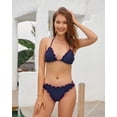 thumbnail image 2 of Trajes de baño para Mujer Halter Triangle Bikini Ruffle Trajes de baño de Dos Piezas Negro M Negro M Xishao ropa, 2 of 2