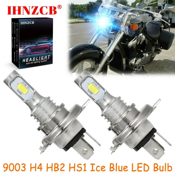 IHNZCB For Honda Interstate VT1300CT 2010-2015 - 2X HS1 9003 H4 HB2 LED Headlights Bulb 55W Ice Blue YTL,Motorcycle Light,Y29