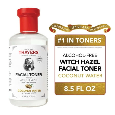 Thayers Alcohol-Free Coconut Water Witch Hazel Facial Toner, Oily Skin, Dryness, 8.5 fl oz