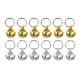 thumbnail image 1 of BRIGHTFUFU 12 piezas Pet Small Bells Beads sueltos Jingle Bells Pet Cat Puppy Dog Bells para el collar Fiesta de Navidad DIY Crafts Accessories (Golden + Silver, 16mm), 1 of 7