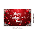 thumbnail image 3 of LUUFILx Valentine's Day Backdrop Banner for Party Background Decorations Romantic Celebration Photography Props Valentines Decors, 3 of 9