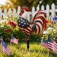 thumbnail image 6 of 4th of July Decoration Metal Yard Stake, 12" Outdoor Garden Decor Rustproof Metal Ornament for Patio Front Porch Flag Memorial Day Veterans Day Holiday Decorations, 6 of 9
