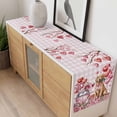 thumbnail image 4 of Valentine's Day Table Runner - 120 Inch Long, Kitchen Dining Table Runner Dresser Scarves, Watercolor Love Roses Dog Truck Pink Plaid Farmhouse Decor for Coffee Tables Wedding Party Banquet, 4 of 8