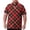 Green, variant on Mens Antique Retro Plaid Button Shirt Big & Tall Short Sleeve Button Front Light Soft Breathable Outdoor Top Brown 2XL