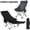 Black, variant on Golyzmt Folding Camping Chair, Camping Lounge Chair with Detachable Footrest Adjustable Backrest, Portable Folding Chair