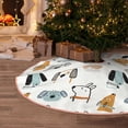 thumbnail image 5 of Sikiie Puppy Nativity Christmas Tree Skirt, Jesus Christian Winter Holiday Tree Mat Decoration(30-48IN)48", 5 of 6